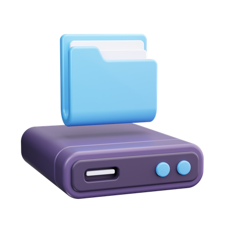 Folder Backup  3D Icon