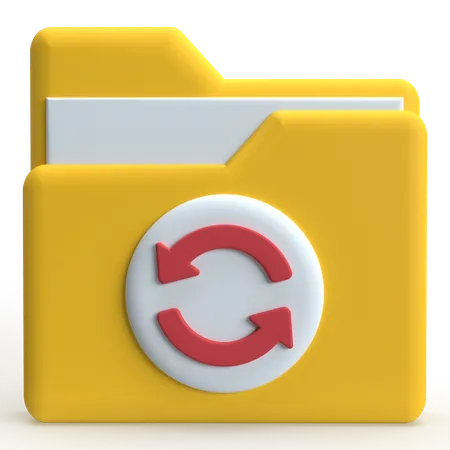 フォルダのバックアップ  3D Icon