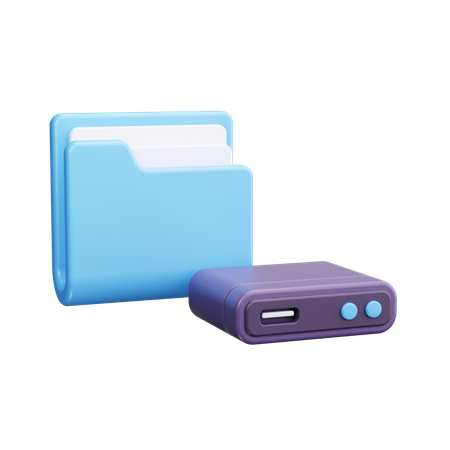 Folder Backup  3D Icon