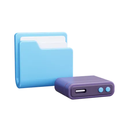 Folder Backup  3D Icon