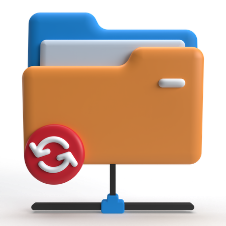 Folder Backup  3D Icon