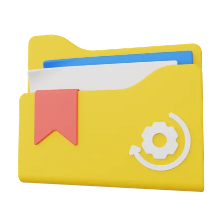 Folder Backup  3D Icon