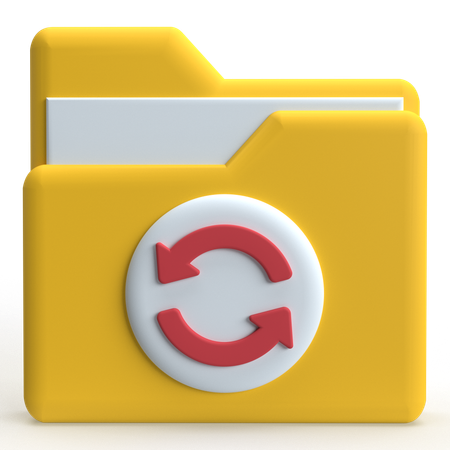 Folder Backup  3D Icon