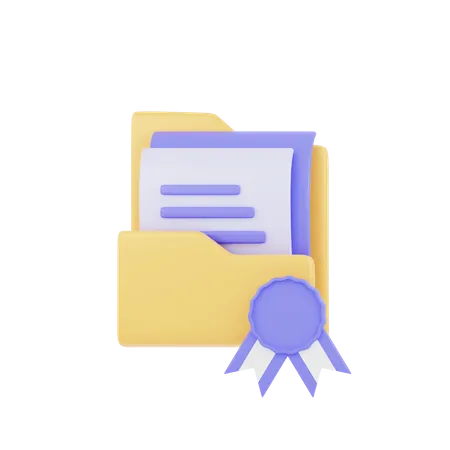 Folder Badge  3D Icon