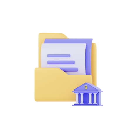 Folder Bank  3D Icon