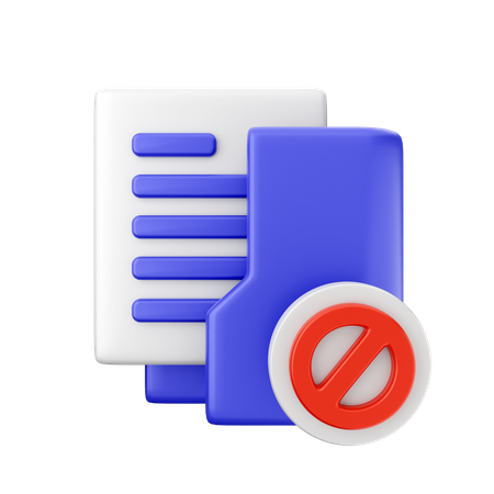 Folder Block  3D Icon