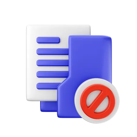 Folder Block  3D Icon