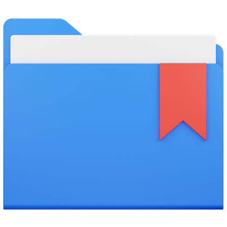 Folder Bookmark  3D Icon