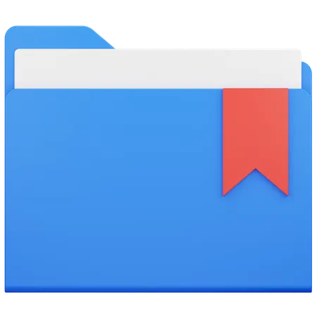 Folder Bookmark  3D Icon