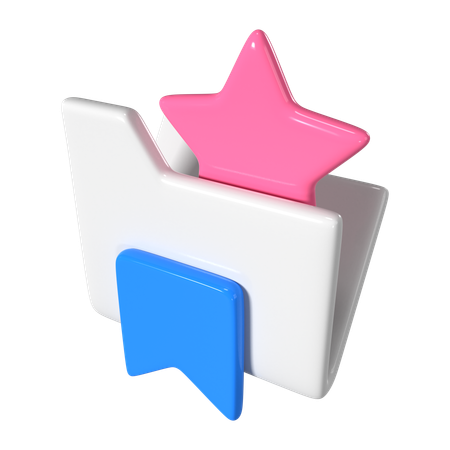 Folder Bookmarks  3D Icon