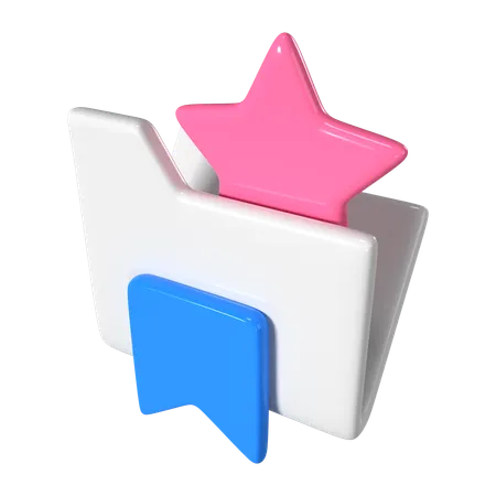 Folder Bookmarks  3D Icon