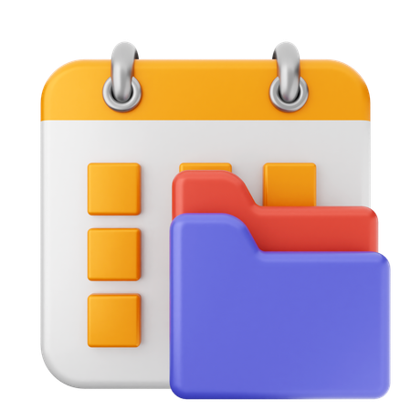 폴더 달력  3D Icon