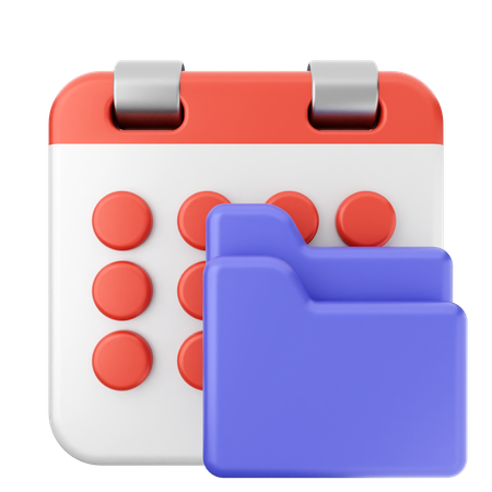 Folder Calendar  3D Icon