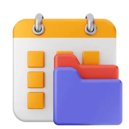 Folder Calendar  3D Icon