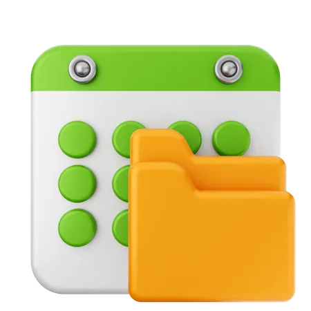 Folder Calendar  3D Icon