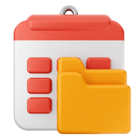 Folder Calendar  3D Icon