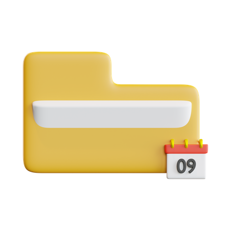 Folder Calendar  3D Icon