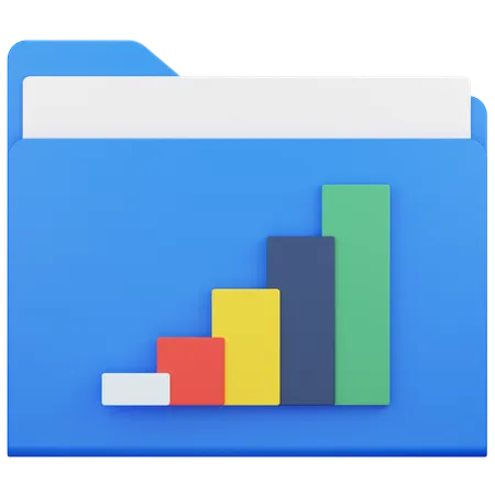 Folder Chart  3D Icon