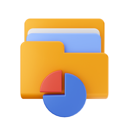 Folder chart  3D Icon