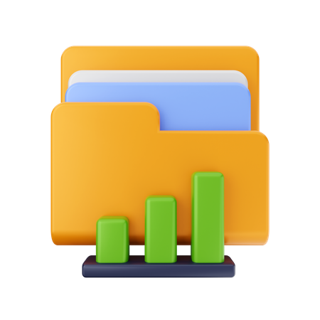 Folder chart  3D Icon