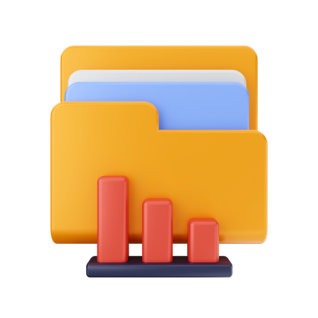 Folder chart  3D Icon