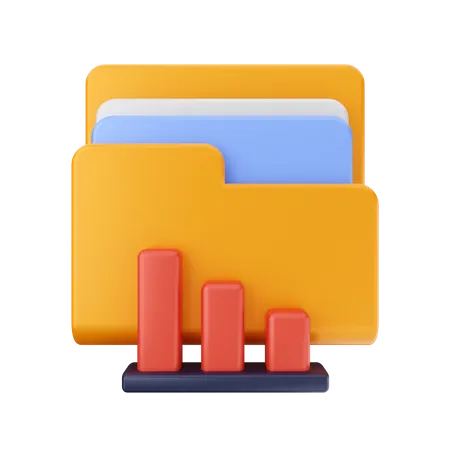 Folder chart  3D Icon