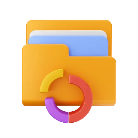 Folder chart  3D Icon