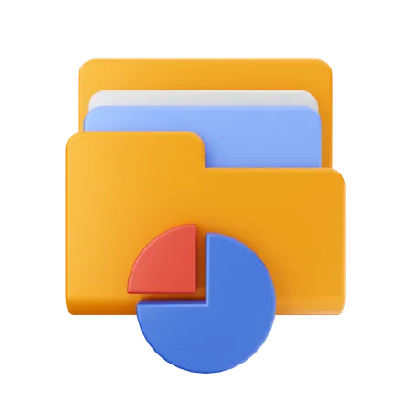 Folder chart  3D Icon