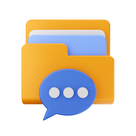 Folder chat  3D Icon