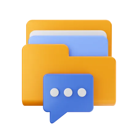Folder chat  3D Icon