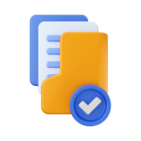 Folder Check  3D Icon