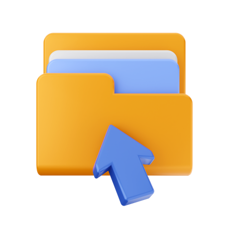 Folder click  3D Icon