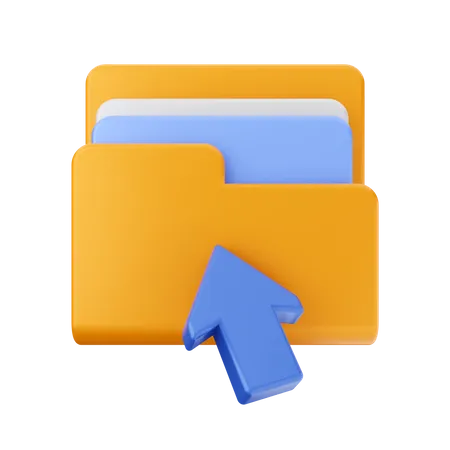 Folder click  3D Icon