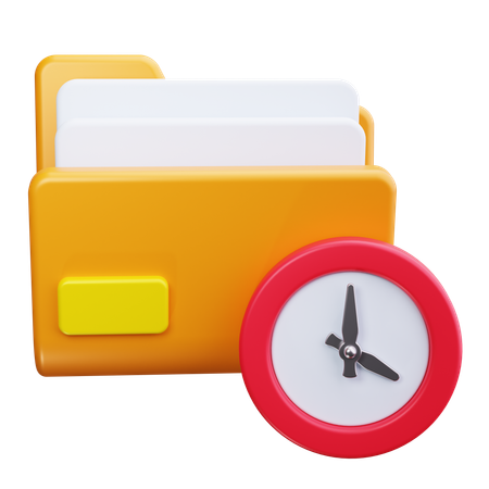 Folder Clock  3D Icon