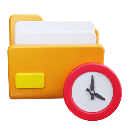 Folder Clock  3D Icon