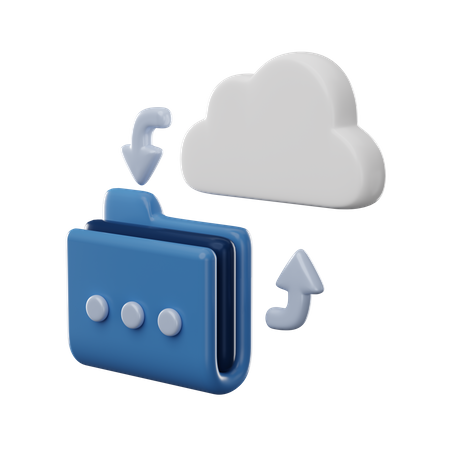 Folder Cloud 3D Icon