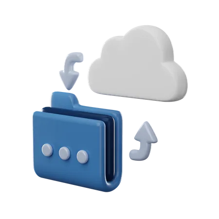 Folder Cloud  3D Icon