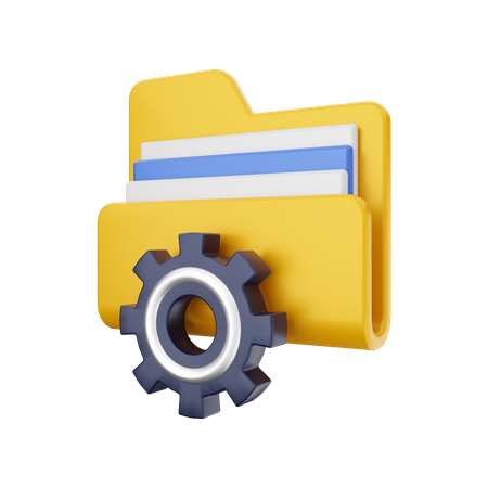 Folder Configuration 3D Illustration