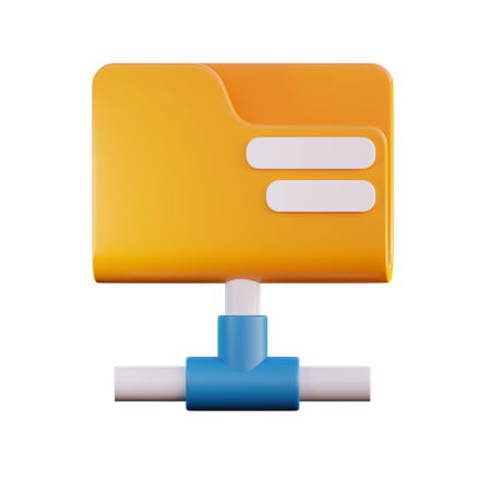 Folder Connection  3D Icon
