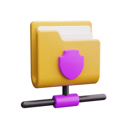 Folder Connection  3D Icon