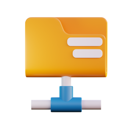 Folder Connection  3D Icon