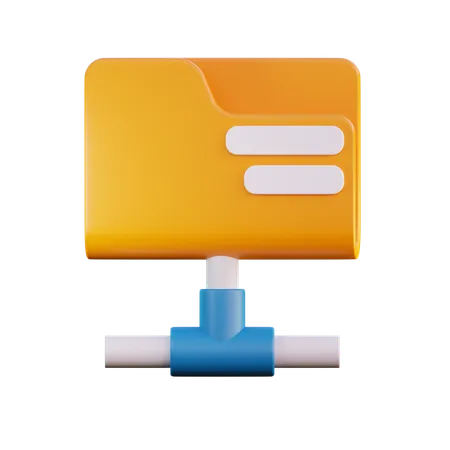 Folder Connection  3D Icon