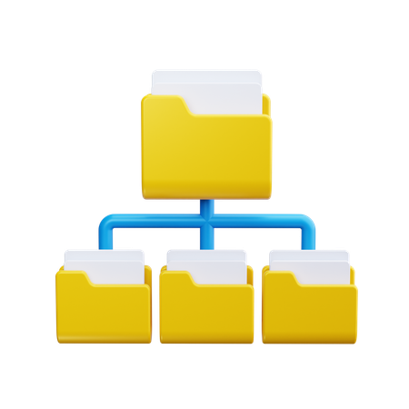 Folder Connection  3D Icon