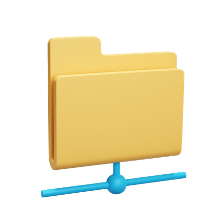 Folder Connection 3D Illustration