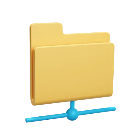 Folder Connection  3D Illustration