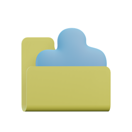 Folder Data  3D Icon