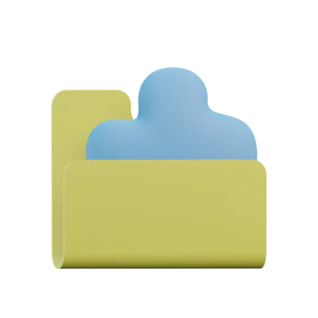 Folder Cloud Computing 3 D Icon Illustration With Transparent Background 3D Icon