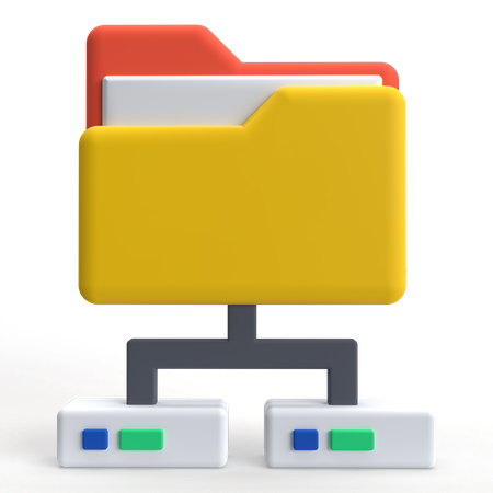 Folder Data  3D Icon