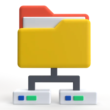 Folder Data  3D Icon