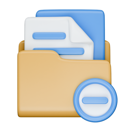 Folder Delete  3D Icon